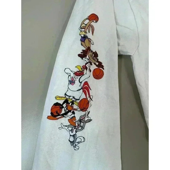 PACSUN Space Jam Retro 90s LS Size Med New No Tag Basketball Looney Tunes Taz - Picture 3 of 13